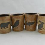 Bear, Raven, Trout, Rabbit Mugs
